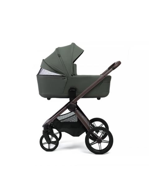 Коляска детская Peppy Monaco thermo 2 в 1 Green (зеленый), рама серо-коричневая