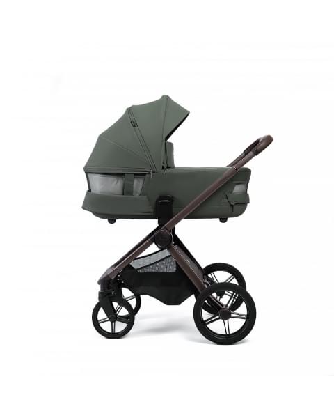 Коляска детская Peppy Monaco thermo 2 в 1 Green (зеленый), рама серо-коричневая