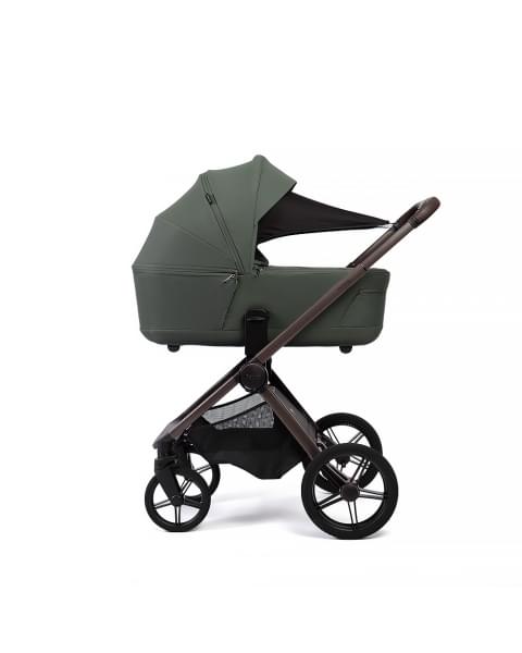 Коляска детская Peppy Monaco thermo 2 в 1 Green (зеленый), рама серо-коричневая