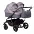 Коляска для двойни 2 в 1 Indigo Charlotte Sity Duo, Cs 03 (Темно-серый + Фиолетовый)