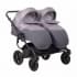 Коляска для двойни 2 в 1 Indigo Charlotte Sity Duo, Cs 03 (Темно-серый + Фиолетовый)
