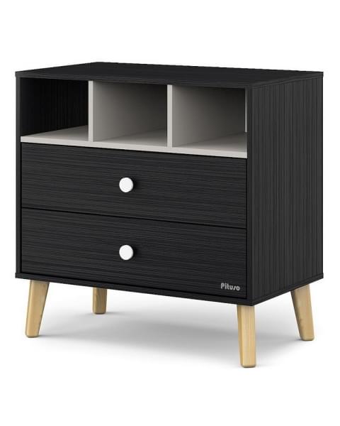 Комод Pituso Kids Luxor ЛДСП Черный-кашемир