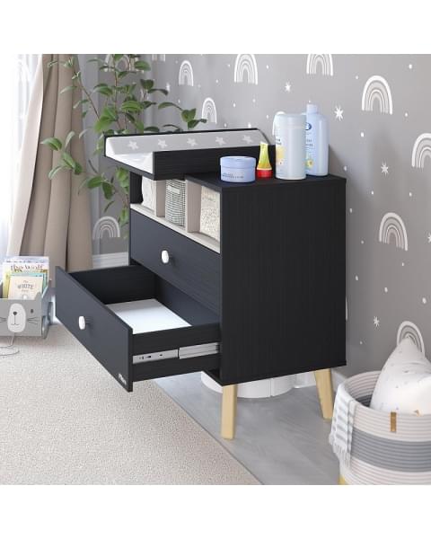 Комод Pituso Kids Luxor ЛДСП Черный-кашемир