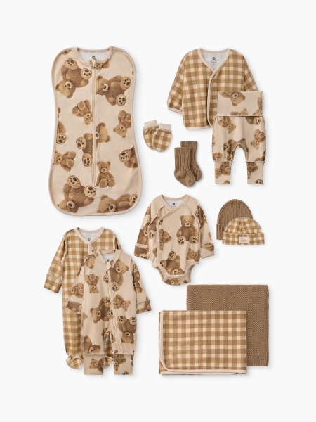 Комплект для новорожденного на выписку из роддома от Happy Baby beige