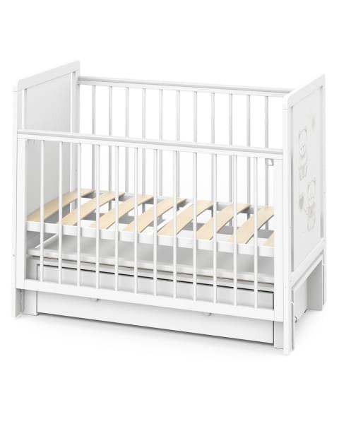 Кровать детская Indigo Happy Friends маятник на колесах, ящик