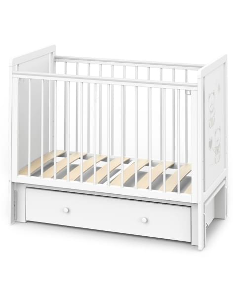 Кровать детская Indigo Happy Friends маятник на колесах, ящик