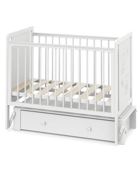 Кровать детская Indigo Happy Friends маятник на колесах, ящик