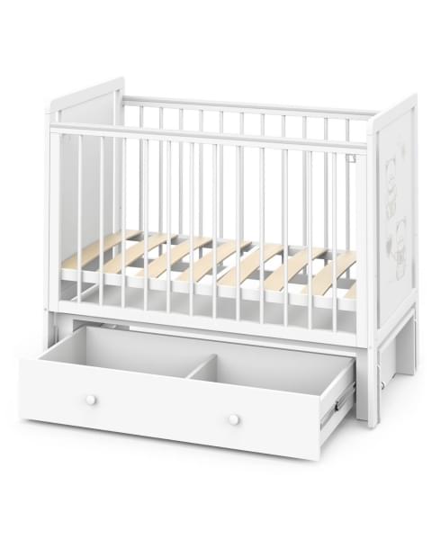 Кровать детская Indigo Happy Friends маятник на колесах, ящик