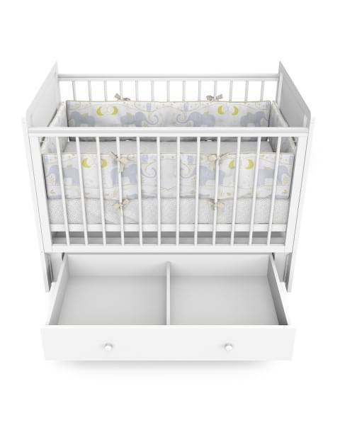 Кровать детская Indigo Happy Friends маятник на колесах, ящик