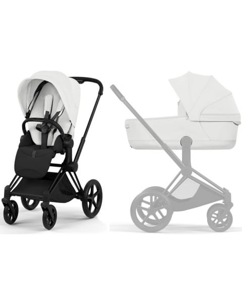 Коляска Cybex Priam V Matt Black Style Collection 2 в 1 Off White