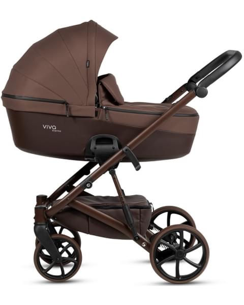 Детская коляска Tutis Viva 6 Plus Essential 3 в 1 с автокреслом Elo Lux EduSky Black 1612067 Espresso