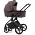 Детская коляска Peppy Monaco 3 в 1 с автокреслом First Brownie коричневый, рама черная