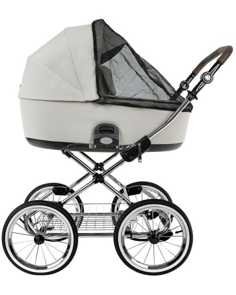 Детская коляска Roan Bass Next Classic 2.0 d14 3 в 1 с автокреслом Tutis Elo Lux EduSky Black BSNC/94/2 Marzipan/Black/руч.Cappuccino