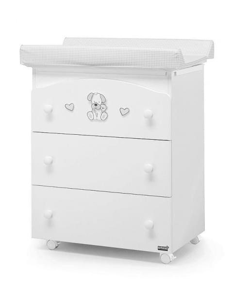 Пеленальный комод Erbesi Jack белый/серый