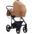 Детская коляска Bebetto Magnum Light SE Pro 2 в 1 04 рыжая кожа черная рама