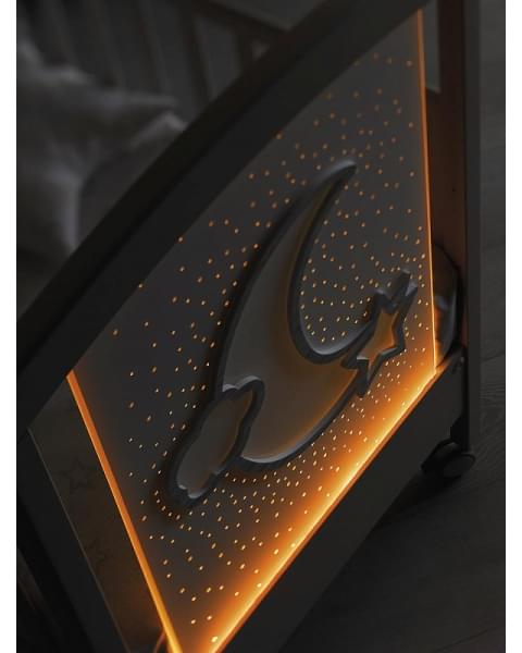 Детская кровать Erbesi Moon LED белый