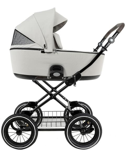 Детская коляска Roan Bass Next Classic 2.0 d12 3 в 1 с автокреслом Tutis Elo Lux EduSky Black BNC/84/2 Marzipan/Black/руч.Cappuccino