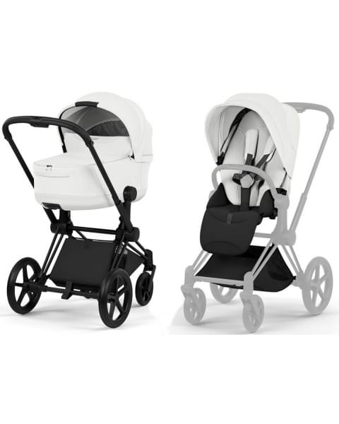 Коляска Cybex Priam V Matt Black Style Collection 2 в 1 Off White
