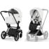 Коляска Cybex Priam V Matt Black Style Collection 2 в 1 Off White