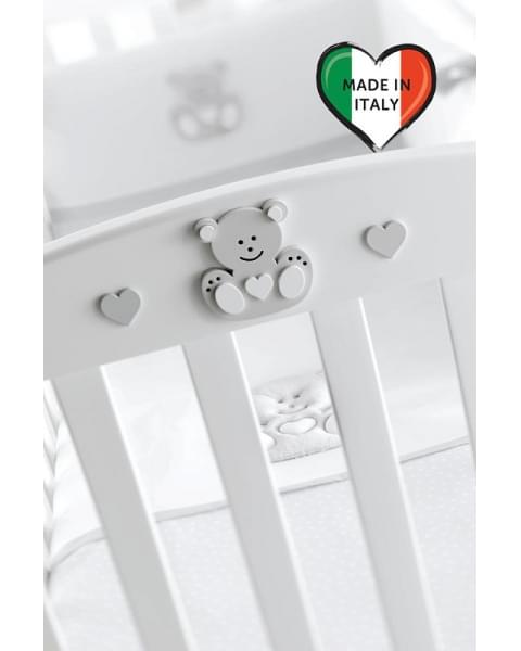 Детская кровать Erbesi Charly белый/серый