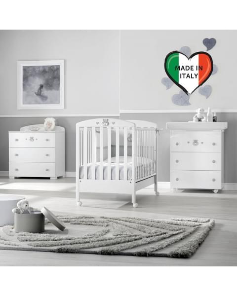 Детская кровать Erbesi Charly белый/серый