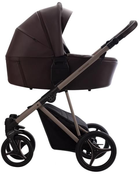 Детская коляска Bebetto Pelpasso Pro 2 в 1 05 Kaszmir коричневая кожа/бежевая рама