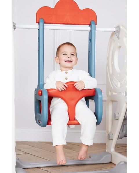 Игровой комплекс с горкой и качелями UNIX Kids Bus 171 см Red