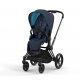 Коляска прогулочная Cybex Priam IV шасси Matt Black, Nautical Blue (Темно-синий)