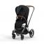 Коляска прогулочная Cybex Priam IV шасси Chrome Brown, Deep Black (Черный)