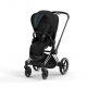 Коляска прогулочная Cybex Priam IV шасси Chrome Black, Deep Black (Черный)