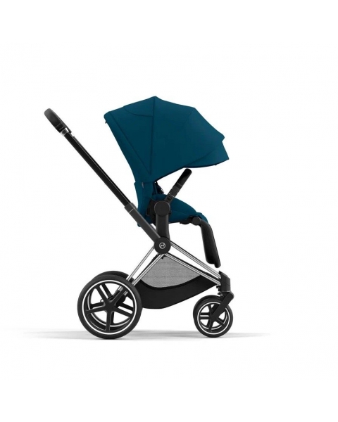 Коляска 2 в 1 Cybex Priam IV шасси Rose Gold, Mountain Blue (Синий)