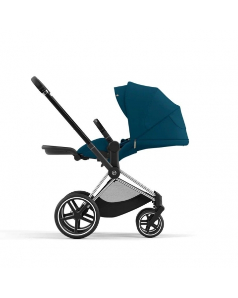 Коляска 2 в 1 Cybex Priam IV шасси Rose Gold, Mountain Blue (Синий)