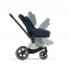 Коляска 2 в 1 Cybex Priam IV шасси Chrome Brown, Nautical Blue (Темно-синий)