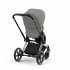 Коляска 3 в 1 Cybex Priam IV шасси Rose Gold, Soho Grey (Серый)