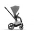 Коляска 3 в 1 Cybex Priam IV шасси Rose Gold, Soho Grey (Серый)