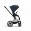 Коляска 3 в 1 Cybex Priam IV шасси Chrome Black, Nautical Blue (Темно-синий)