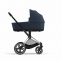 Коляска 3 в 1 Cybex Priam IV шасси Chrome Black, Nautical Blue (Темно-синий)
