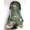 Конверт зимний меховой Amarobaby Snowy Travel, Геометрия / Хаки, 105 см
