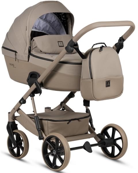 Детская коляска Tutis Viva 6 Plus Essential 3 в 1 с автокреслом Elo Lux EduSky Black 1612068 Warm Grey