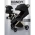 Прогулочная коляска Amarobaby Handy, черный/золотой
