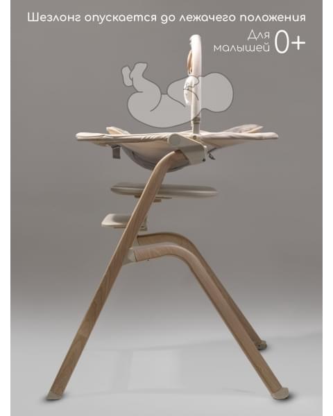 Стульчик для кормления 3 в 1 Amarobaby Winnie, молочный