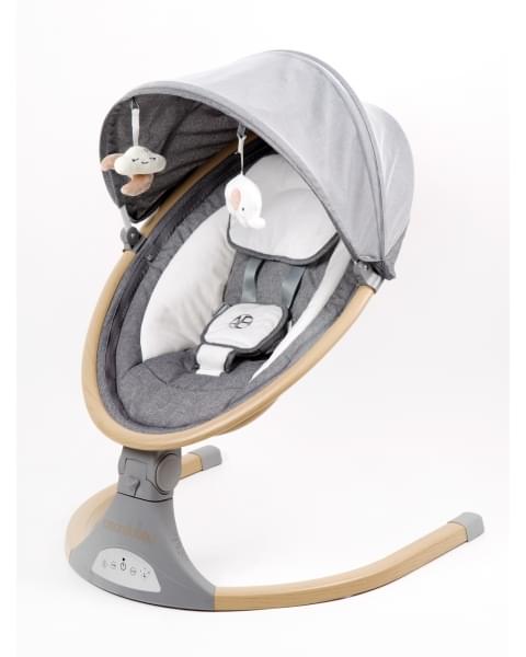 Электронные качели детские AMAROBABY ERGO SWING, серый