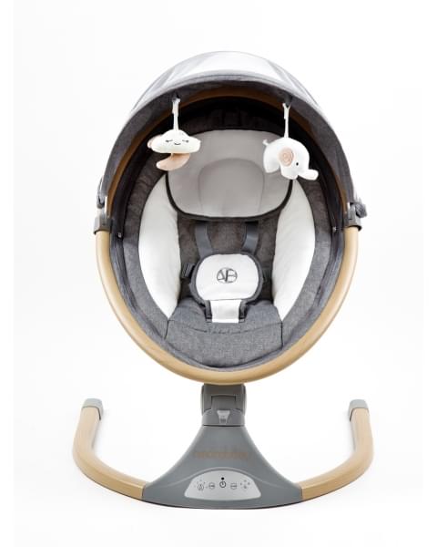 Электронные качели детские AMAROBABY ERGO SWING, серый