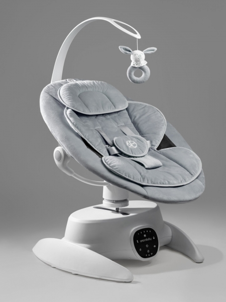 Качели электронные детские Amarobaby Smart swing, серый