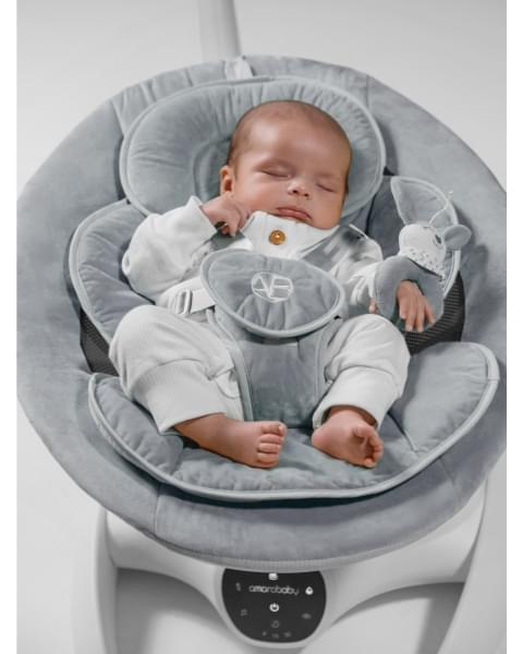 Качели электронные детские Amarobaby Smart swing, серый