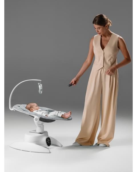Качели электронные детские Amarobaby Smart swing, серый