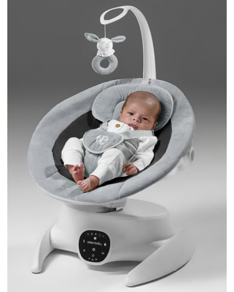 Качели электронные детские Amarobaby Smart swing, серый