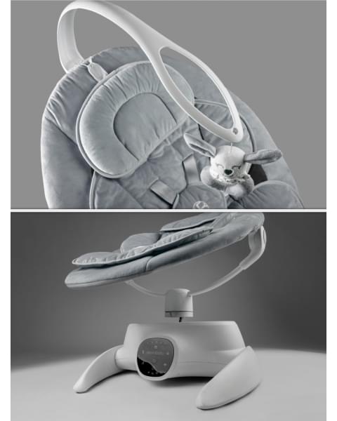 Качели электронные детские Amarobaby Smart swing, серый