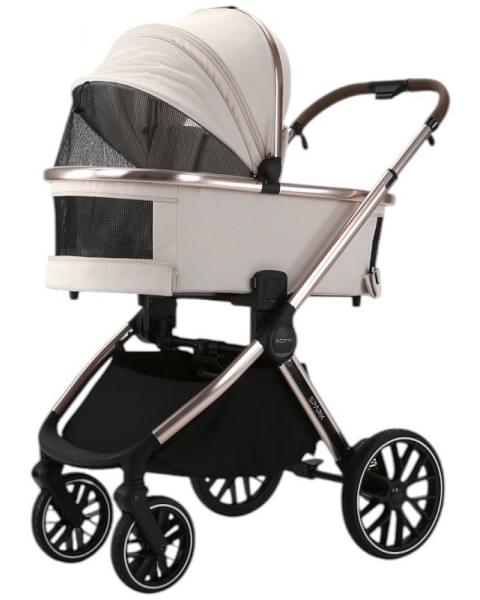 Детская коляска Adamex Spark SE 3 в 1 1-VANILLA-CHAMPAGNE - СВ.БЕЖ-РАМА ШАМПАНЬ