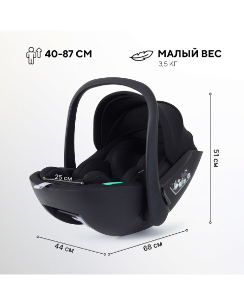 Автокресло Rant Miro с базой Isofix Black